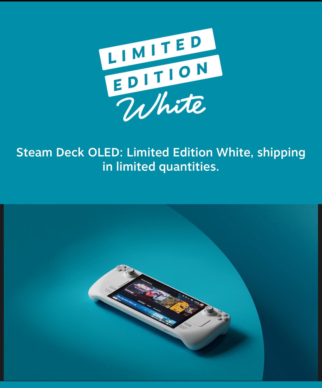 White Steam Deck Limited Edition 1 TB
